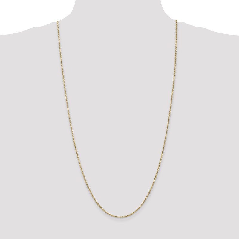 14K 1.6mm Solid Regular Rope Chain Anklet