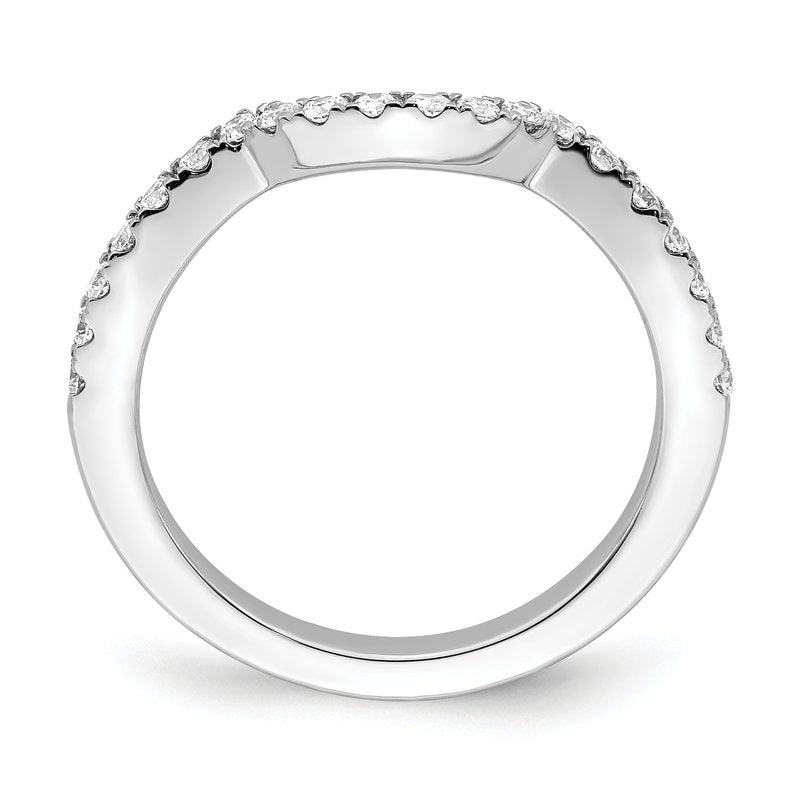 14K White Gold 1/4 carat Lab Grown Diamond VS/SI  D E F  Wedding Band