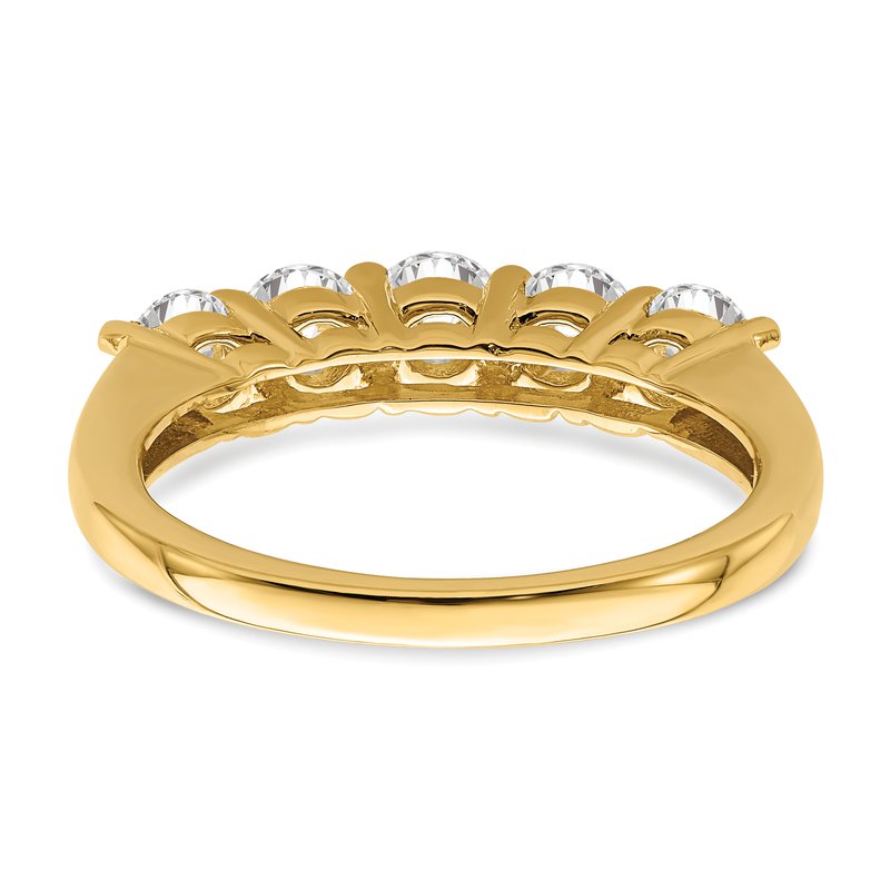14K White Gold 1/2 carat Lab Grown Diamond VS/SI  D E F  5 Stone Ring