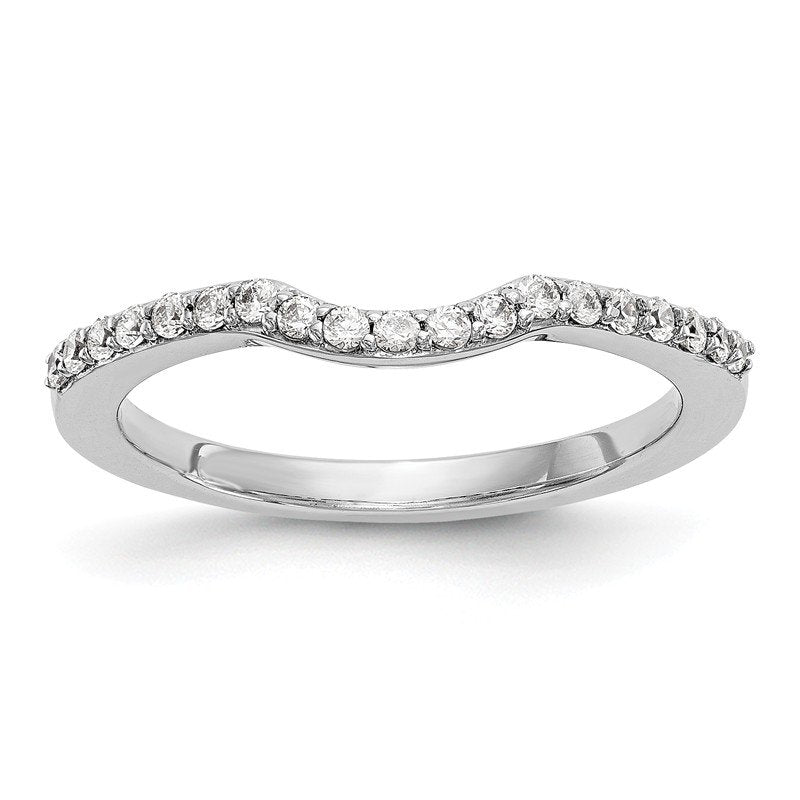 14K White Gold 1/4 carat Lab Grown Diamond VS/SI  D E F  Wedding Band