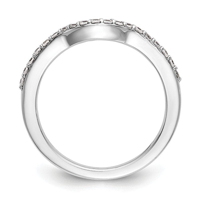 14K White Gold 1/4 carat Lab Grown Diamond VS/SI  D E F  Wedding Band