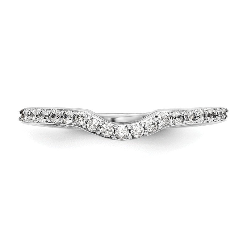 14K White Gold 1/4 carat Lab Grown Diamond VS/SI  D E F  Wedding Band