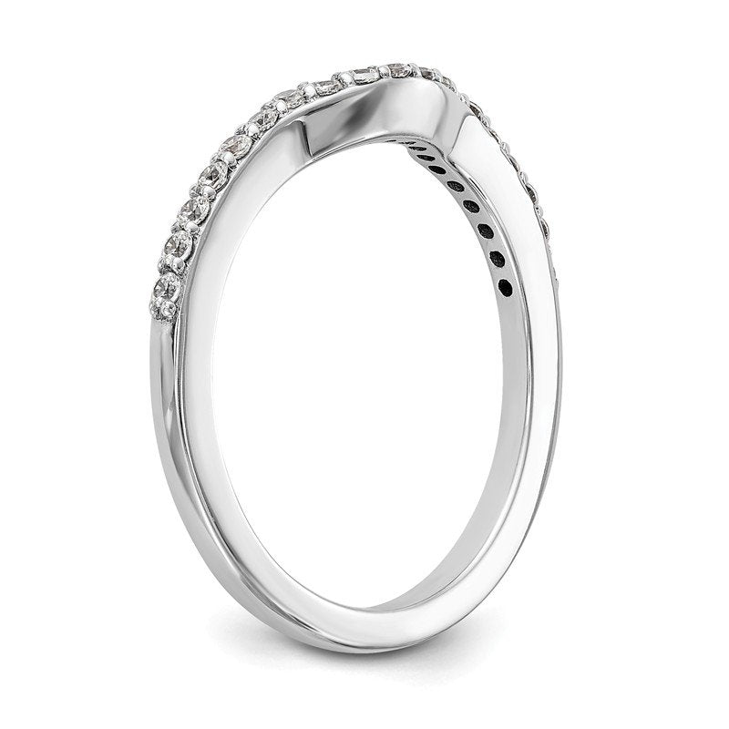 14K White Gold 1/4 carat Lab Grown Diamond VS/SI  D E F  Wedding Band