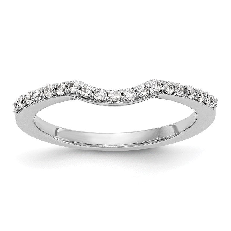 14K White Gold 1/4 carat Lab Grown Diamond VS/SI  D E F  Wedding Band