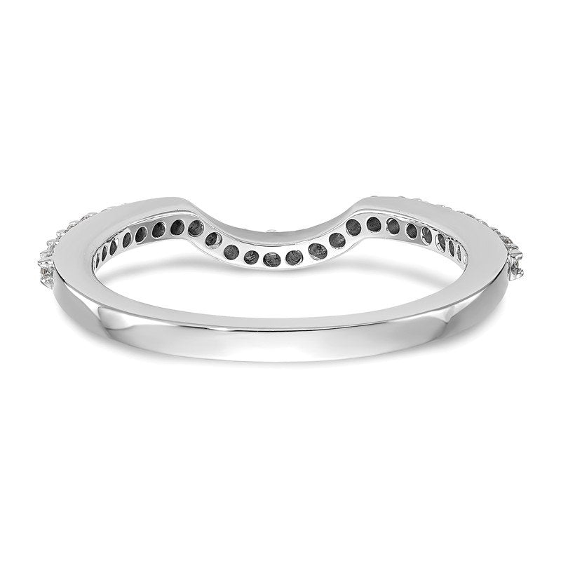 14K White Gold 1/4 carat Lab Grown Diamond VS/SI  D E F  Wedding Band