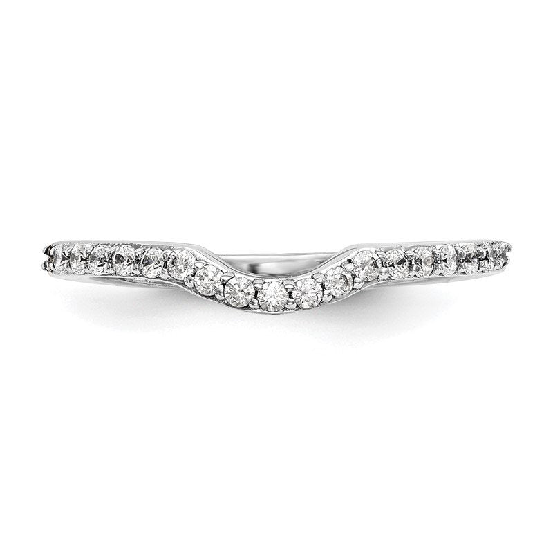 14K White Gold 1/4 carat Lab Grown Diamond VS/SI  D E F  Wedding Band
