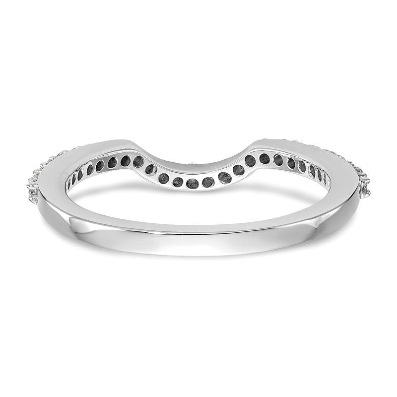 14K White Gold 1/4 carat Lab Grown Diamond VS/SI  D E F  Wedding Band