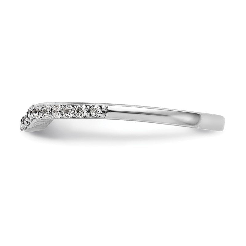 14K White Gold 1/4 carat Lab Grown Diamond VS/SI  D E F  Wedding Band
