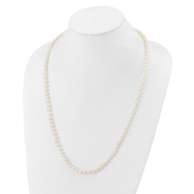 14k 5-6mm White Near-Round Freshwater Cultured Pearl 16 inch Necklace