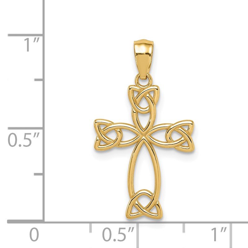 14K Celtic Knot Cross Pendant