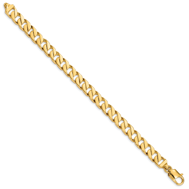 14K 20 inch 8.5mm Hand Polished Fancy Link with Lobster Clasp Chain