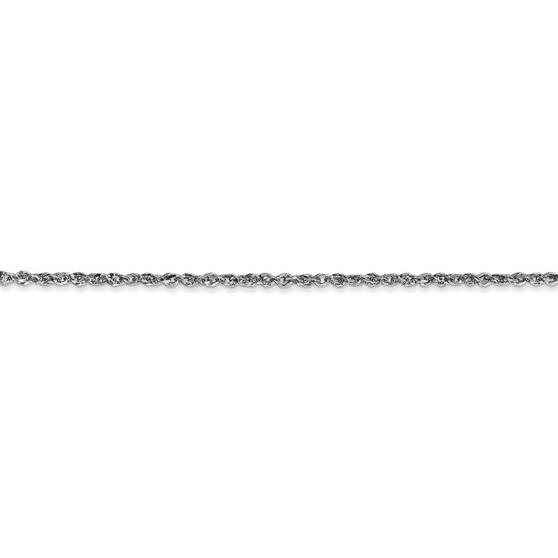14K  White Gold 10 inch 1.7mm Ropa with Lobster Clasp Anklet