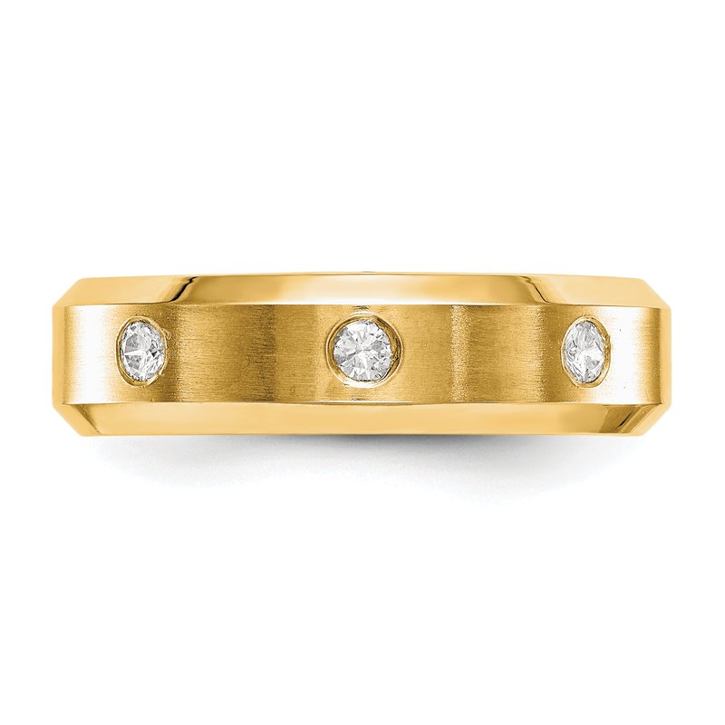 14K White Gold Men's 1/6 carat Lab Grown Diamond VS+ F+ Complete Band
