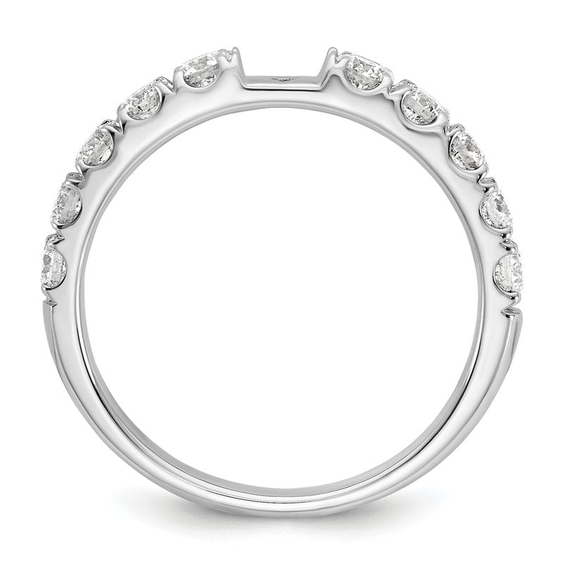 14K White Gold 1/2 carat Lab Grown Diamond VS+ F+ Semi-Mount Peg Set Engagement Ring