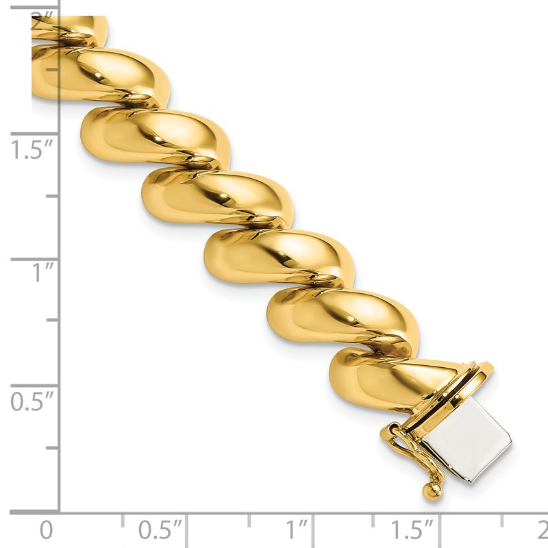 14k Polished 12mm 17 inch San Marco Necklace