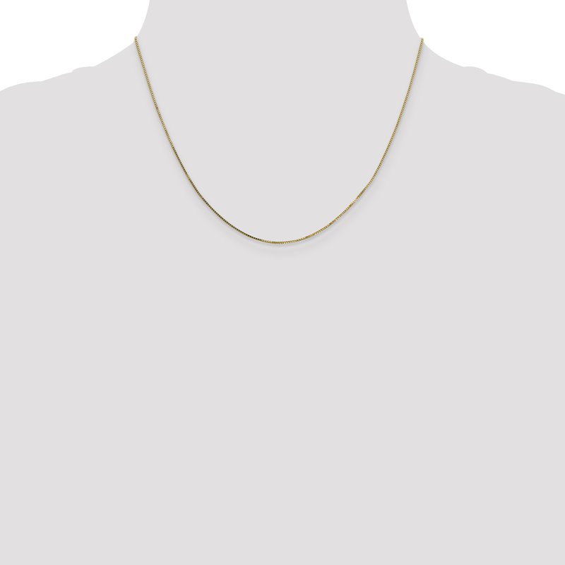 14K 14 inch .7mm Box with Spring Ring Clasp Chain