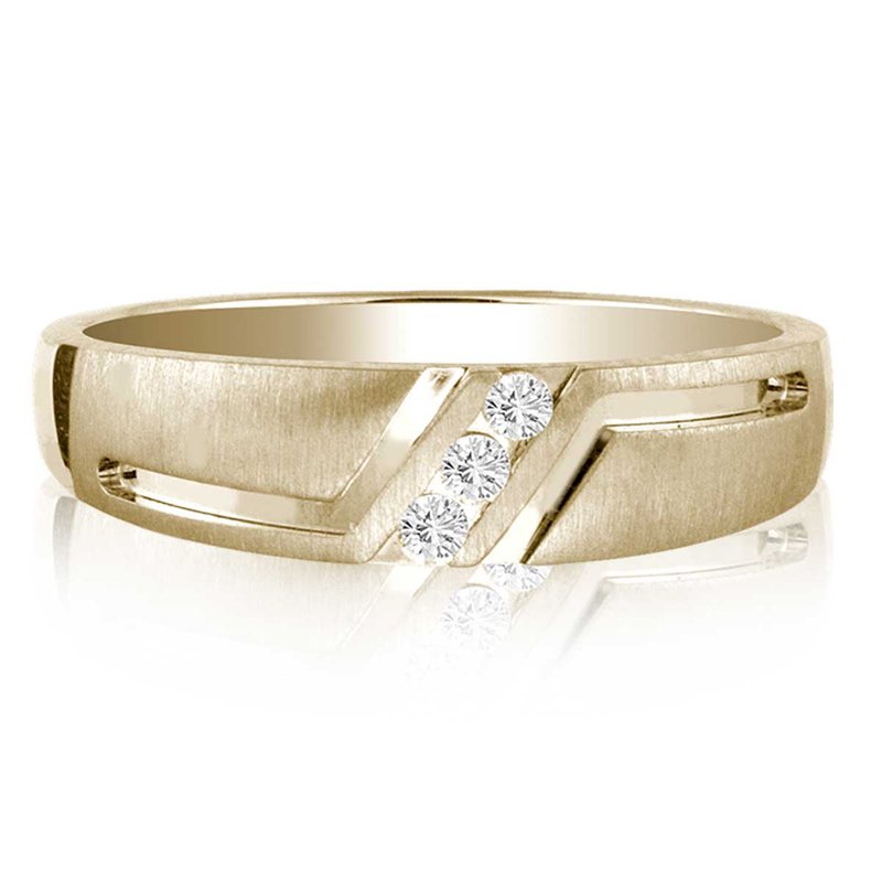 14K    0.10Ct  Diam Men&amp;Apos;S Band