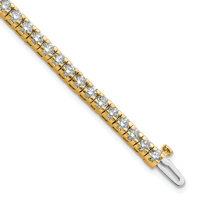 14k Complete 4.65 carat Round VS Diamond 4-prong 7 inch Tennis Bracelet