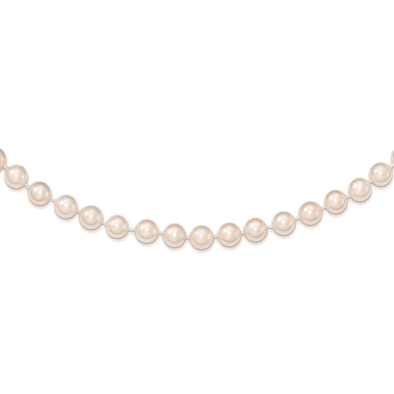 14k 6-7mm White Round Akoya Saltwater Cultured Pearl 16 inch Necklace