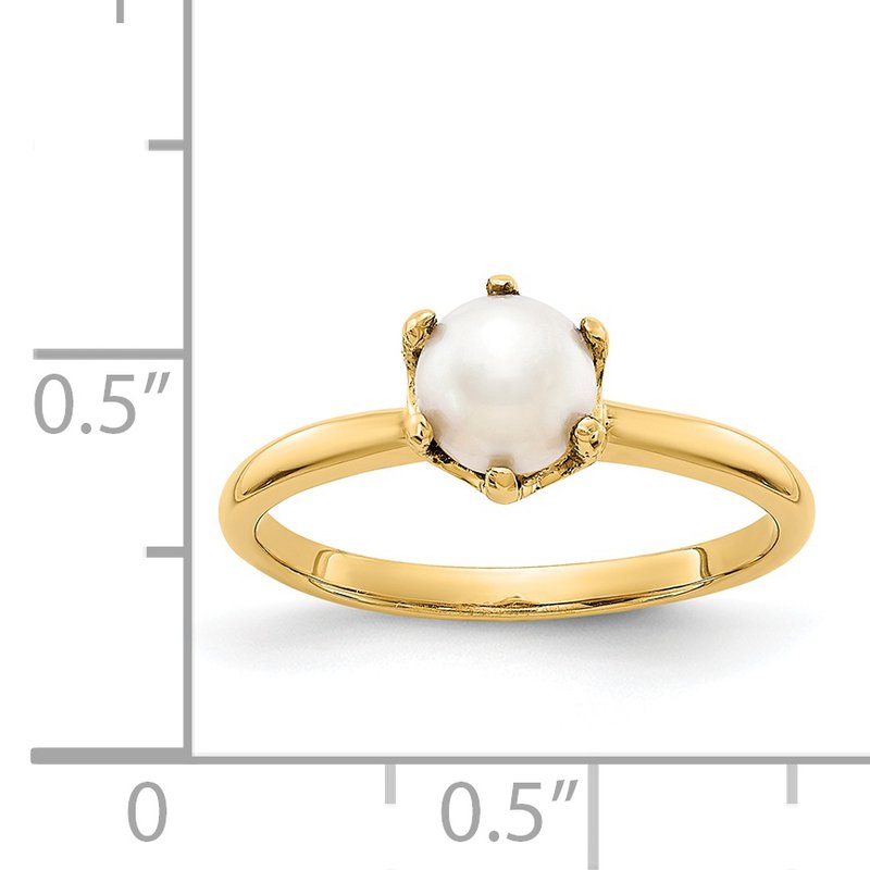 14k 5.5mm FW Cultured Pearl ring