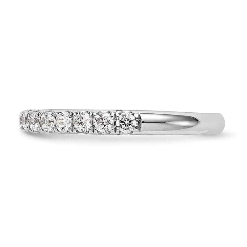 14K White Gold 1/2 carat Lab Grown Diamond VS+ F+ Complete Wedding Band