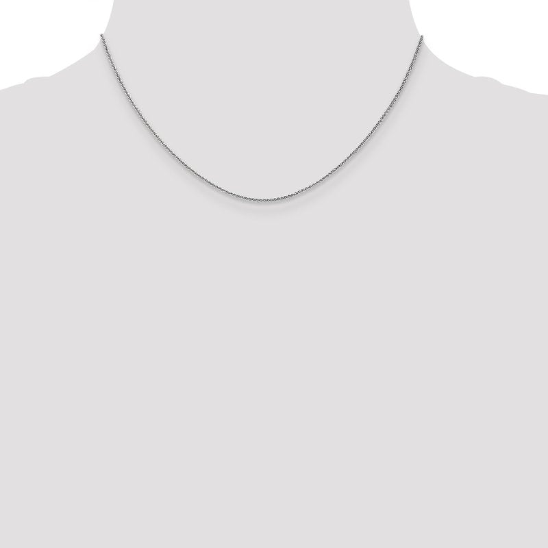 14K White Gold 1.0mm Spiga Chain