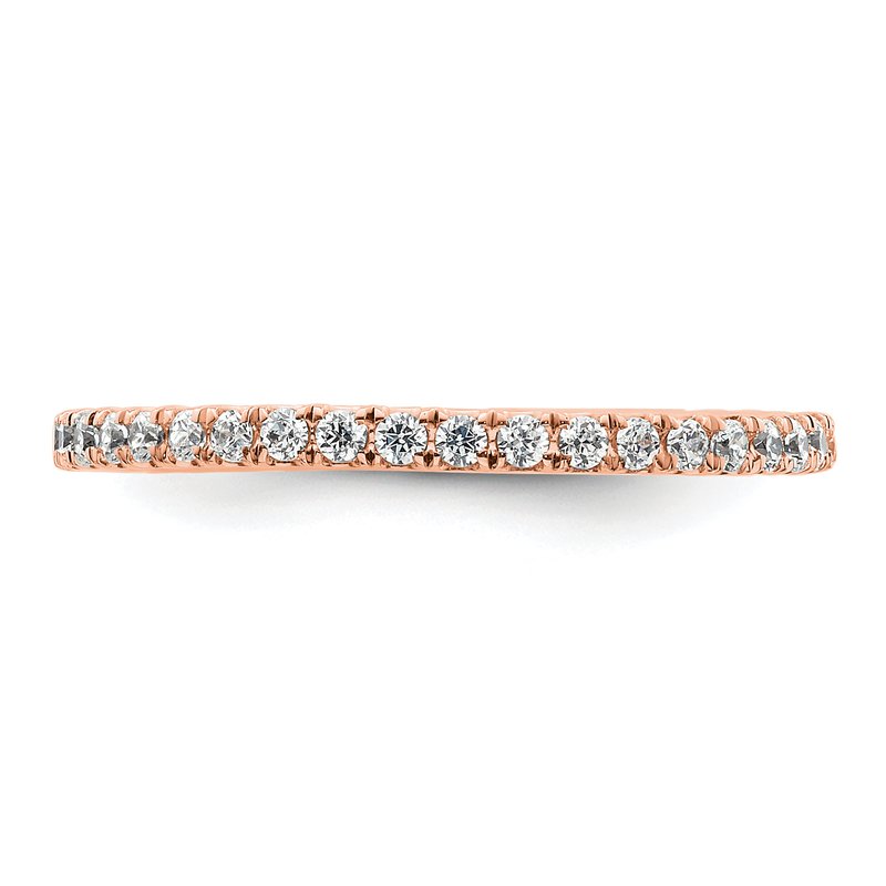 14K Rose Gold 1/2 carat Lab Grown Diamond VS+ F+ Size 4.5 Complete Eternity Band