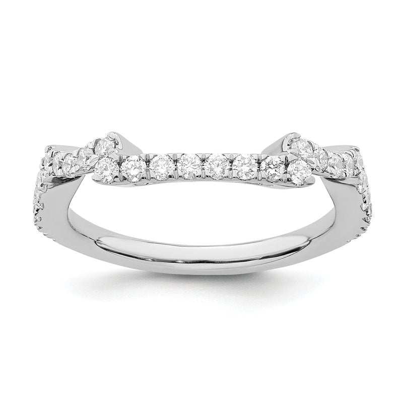 14K White Gold 1/2 carat Lab Grown Diamond VS/SI  D E F  Wedding Band