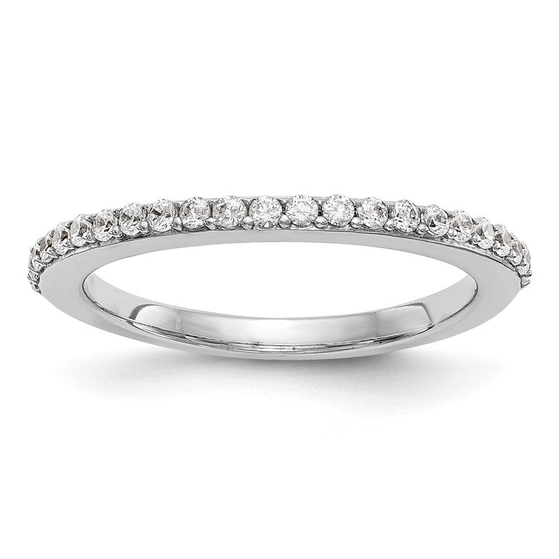 14K White Gold 1/4 carat Lab Grown Diamond VS+ F+ Complete Wedding Band