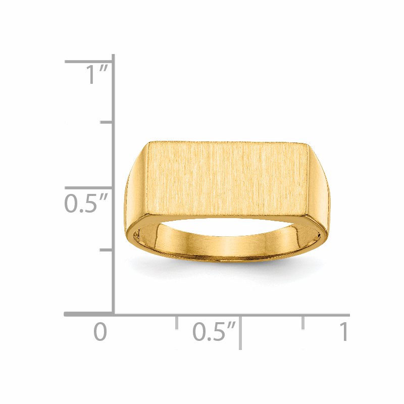 14k 16.5x8.0mm Open Back Mens Signet Ring