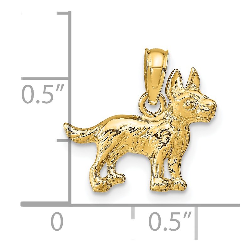 14k Terrier Dog Pendant