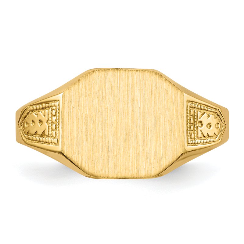 14k 11.0x9.0mm Open Back Signet Ring