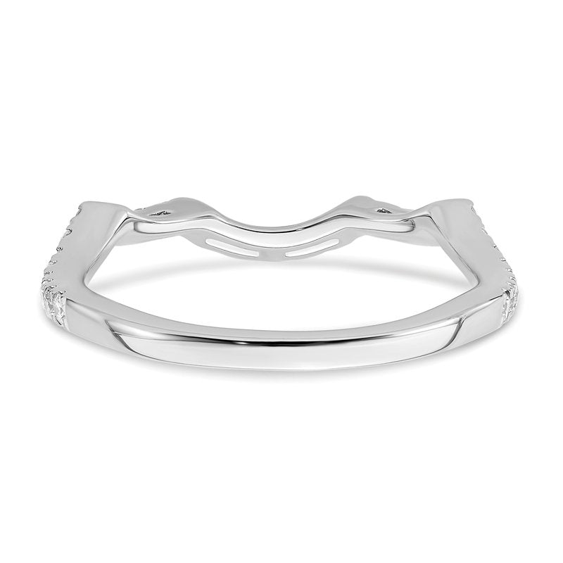 14K White Gold 1/3 carat Lab Grown Diamond VS/SI  D E F  Wedding Band
