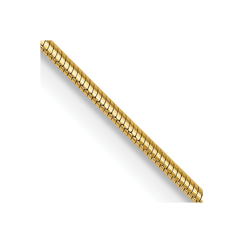 14K .8mm Round Snake Chain