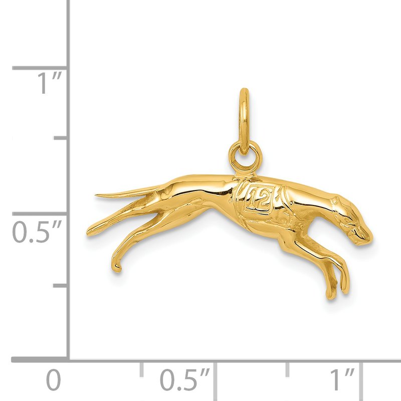 14k Greyhound Charm
