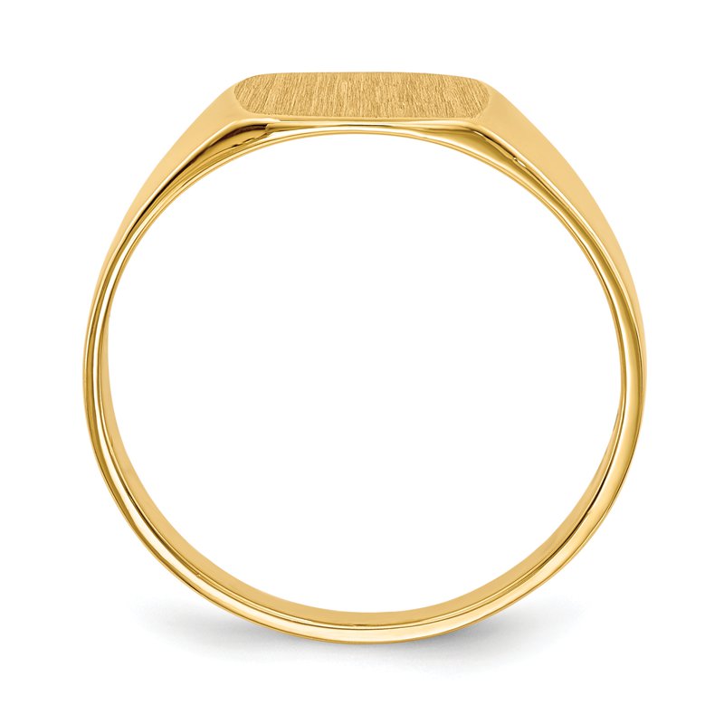 14k 9.0x8.5mm Closed Back Signet Ring