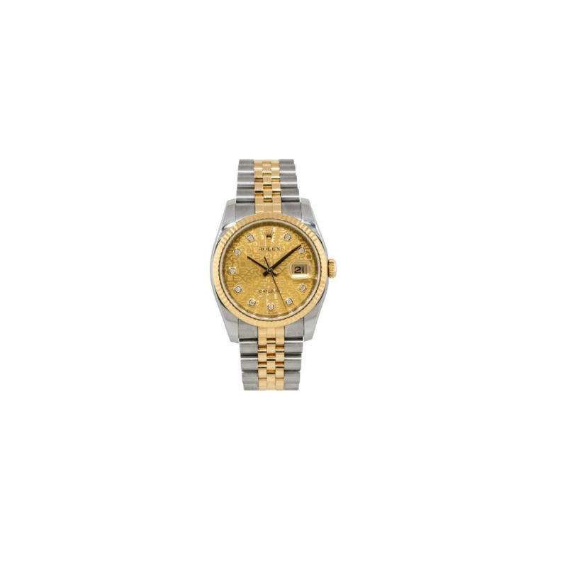 Custom Diamond Rolex 36mm Two-Tone Datejust Rolex