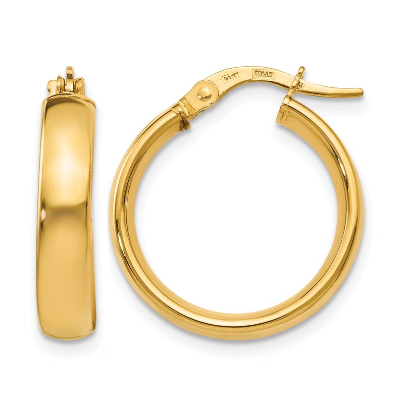 14K Polished Earrings