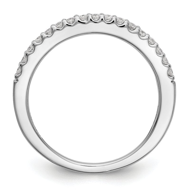14K White Gold 1/6 carat Lab Grown Diamond VS+ F+ Complete Wedding Band