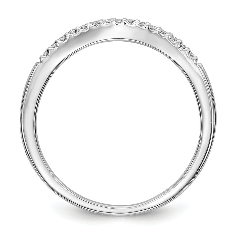14K White Gold 1/5 carat Lab Grown Diamond VS+ F+ Set of Two Complete Wedding Bands