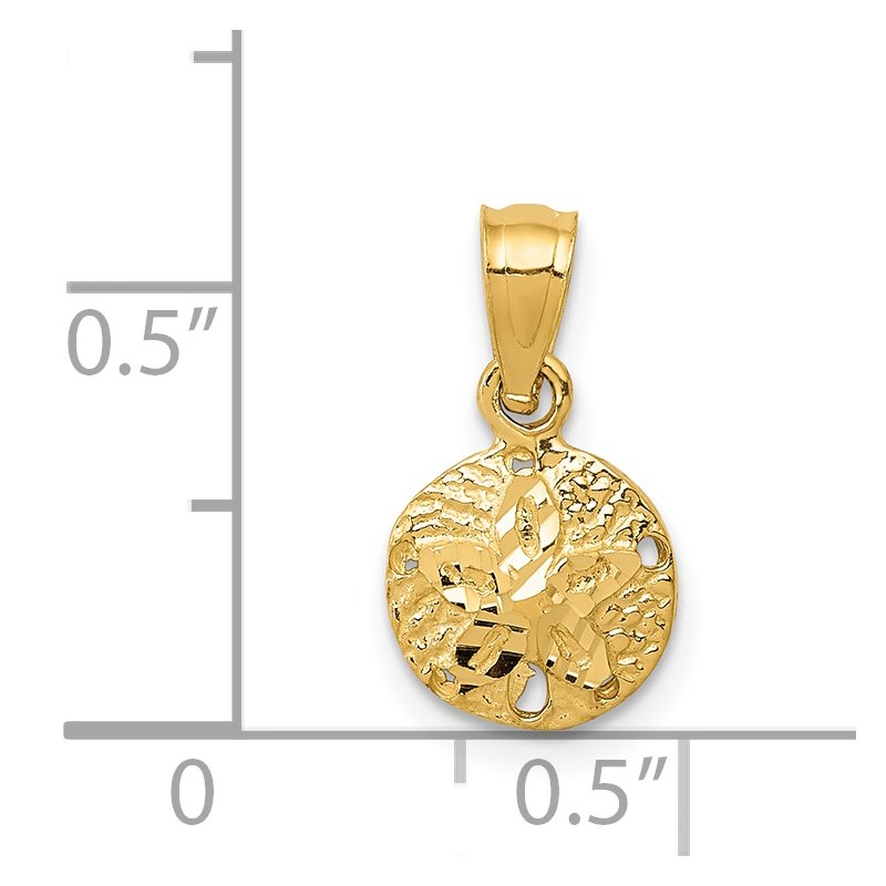 14K Sand Dollar Pendant