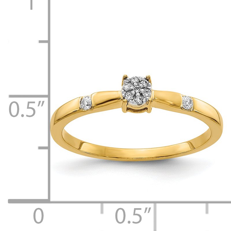 14k Rose Gold Diamond Cluster Ring
