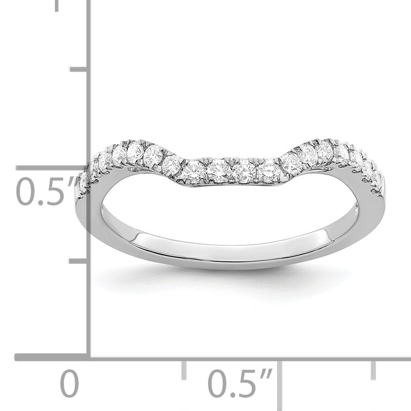 14K White Gold 1/5 carat Lab Grown Diamond VS+ F+ Complete Wedding Band
