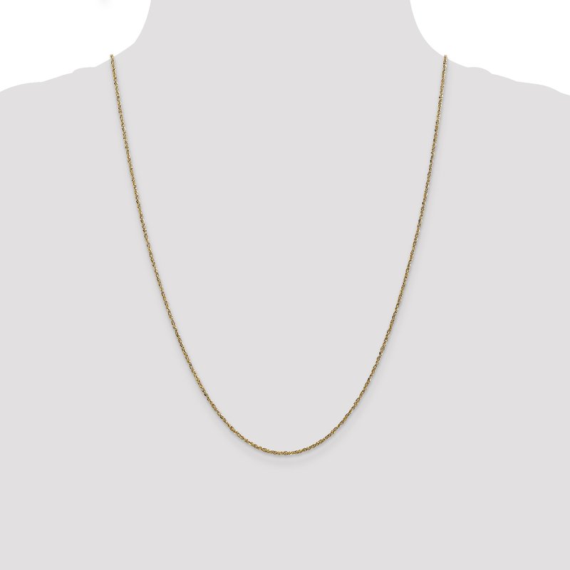 14K 10 inch 1.7mm Ropa with Lobster Clasp Anklet