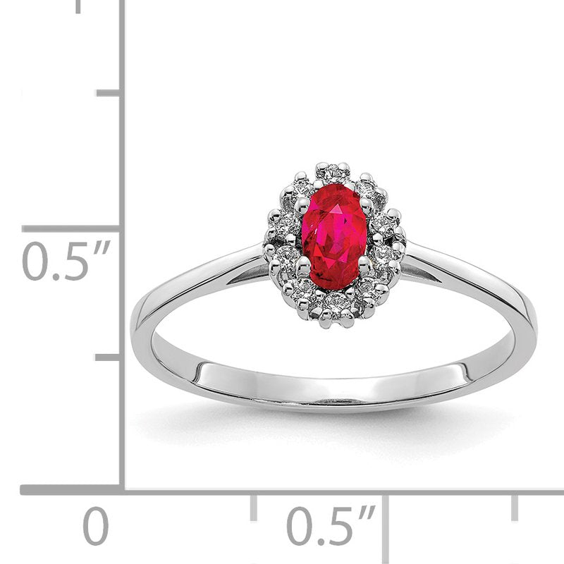 14k Diamond and Oval Emerald Halo Ring