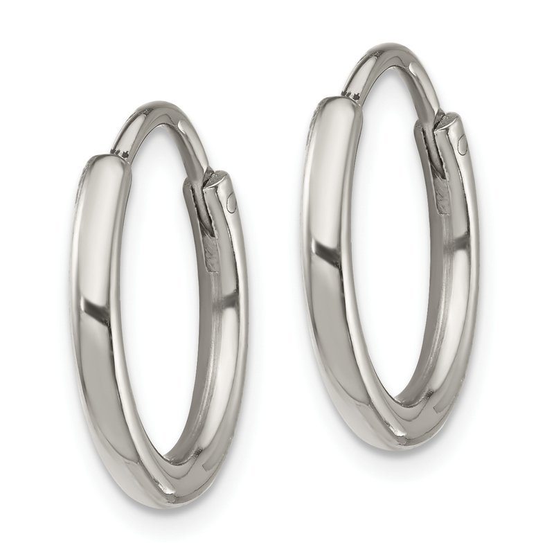Stainless Steel Polished 2mm Endless Hoop Earrings