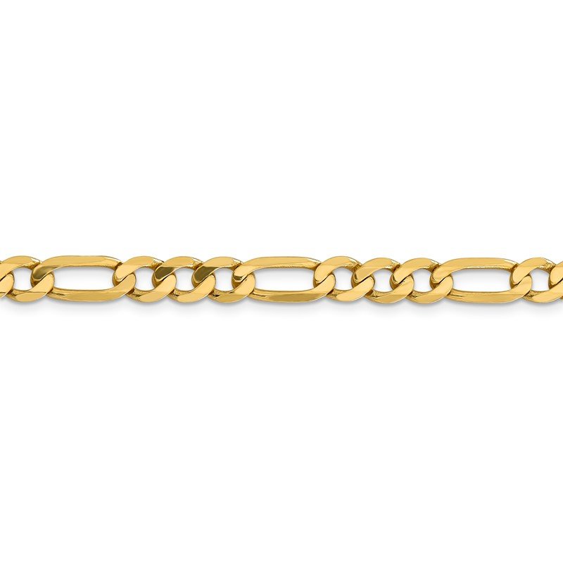 14K 26 inch 6.25mm Flat Figaro with Lobster Clasp Chain