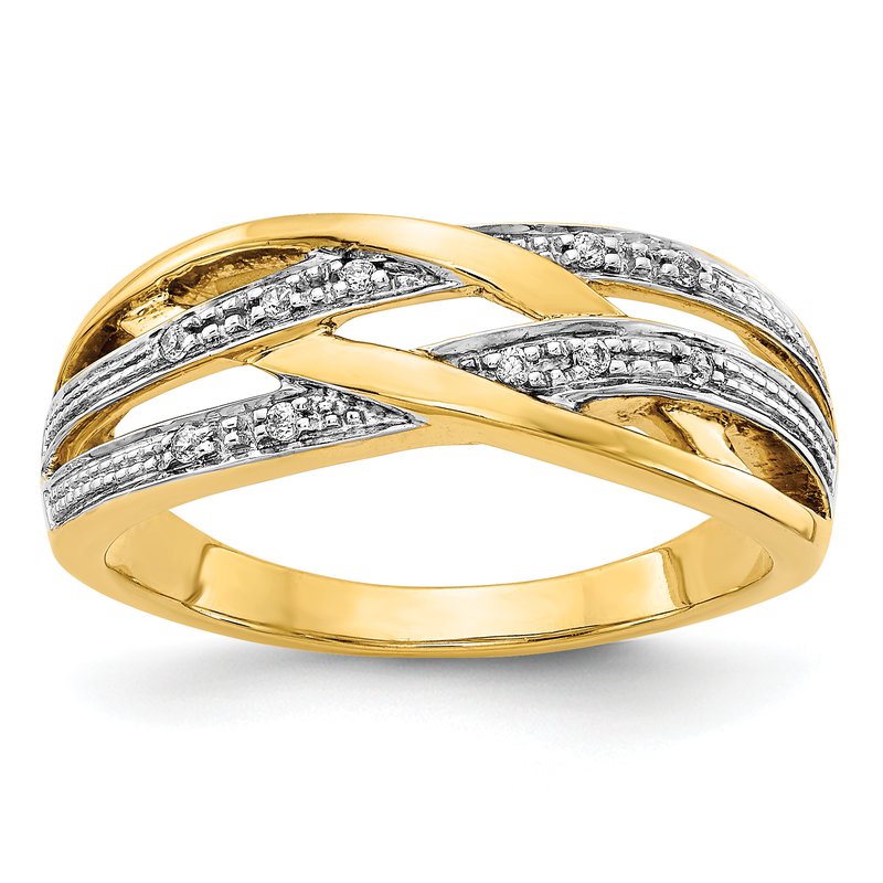14k Rhodium Diamond Ring