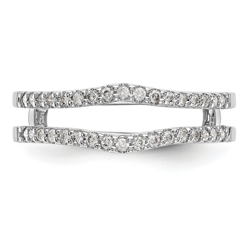 14K White Gold 1/4 carat Lab Grown Diamond VS+ F+ Complete Ring Guard