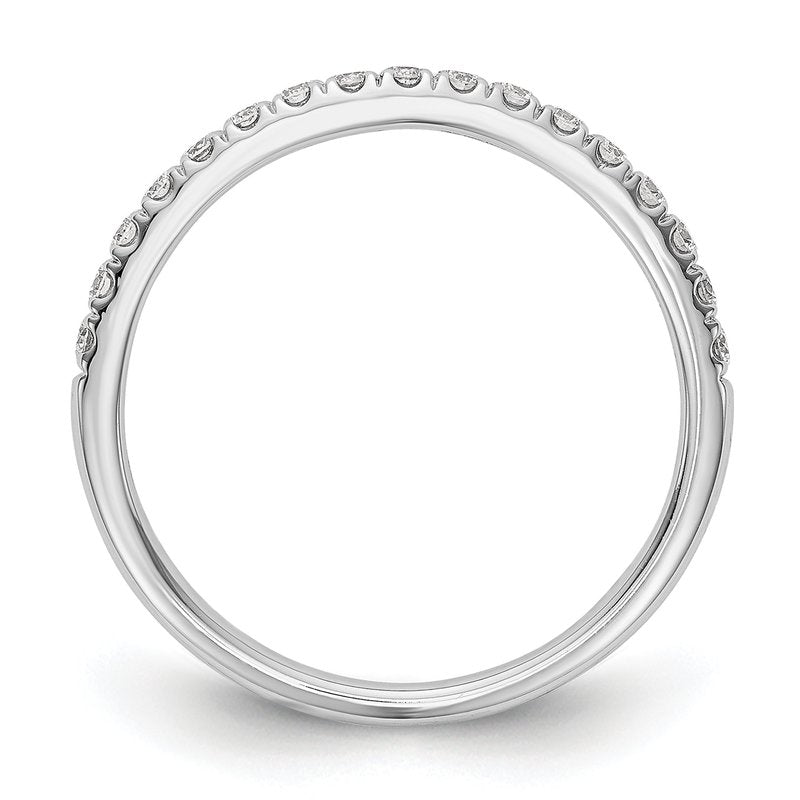 14K White Gold 3/8 carat Lab Grown Diamond VS+ F+ Complete Wedding Band